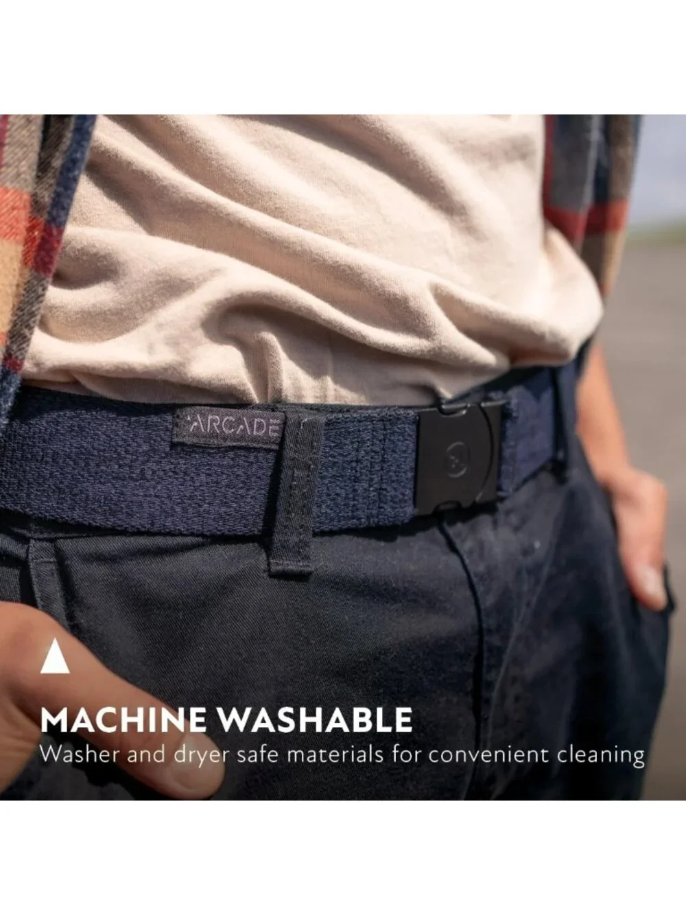 Unisex Travel-Friendly Blackwood Belt | Metal-Free Buckle, Adjustable Fit